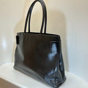 1990’s Prada Extra Large Black Brushed Leather Tote